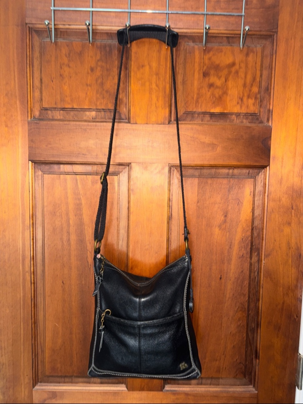 The SAK - Lucia Black Leather Crossbody Bag - Classic Everyday Shoulder Bag